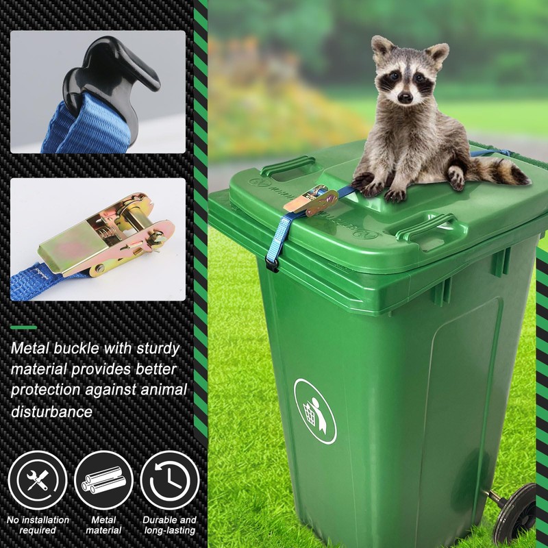 Trash Can Locks for Animals, Raccoon Bear Proof Trash Bin