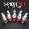 LEENKEA 5-Pack 1/4 Inch NPT Male Pneumatic Quick Connect Plugs
