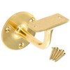 5X Polished Brass Handrail Wall Brackets & Screws