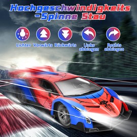 Aragallant Remote Controlled Car Spider, RC Car with Light, Remote Controlled Car Toy for Children from 3+ Years, Car Toy Outdoor Indoor, Birthday Gifts Christmas for Boys Girls