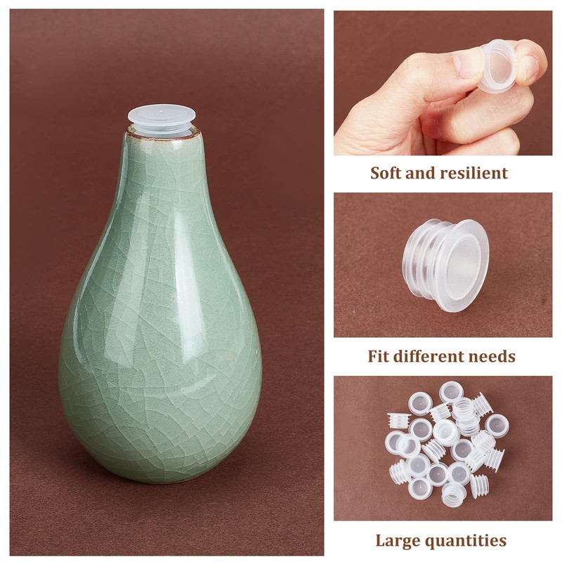 GORGECRAFT 25PCS Salt and Pepper Shaker Stoppers Plastic Salt Shaker