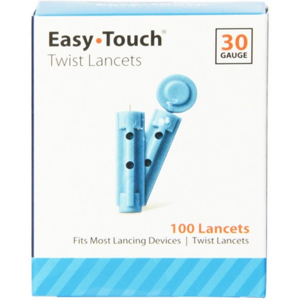 Easy Touch Twist Lancets 30 Gauge 100 Each (Pack of 2)