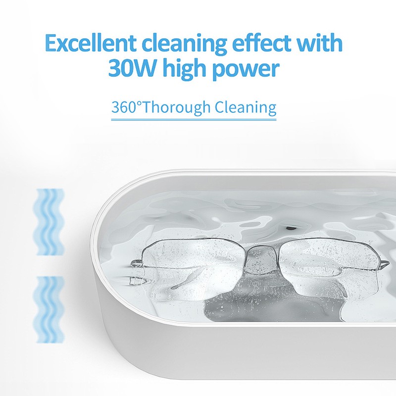 40KHz HF Ultrasonic Cleaner Machine 30W for Eyrglasses Jewelry Household