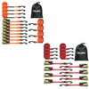Ohuhu Ratchet Tie Down Straps 16-Pack (8-Pack Orange + 8-Pack