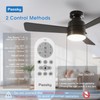 Passky Ceiling Fans with Lights, 42 inch Low Profile Ceiling