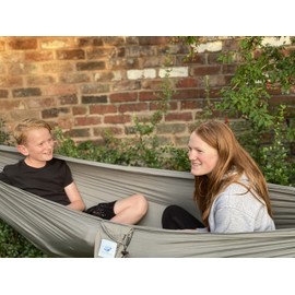 Lightweight Single Hammock in Medium grey Nylon by Wild Earth