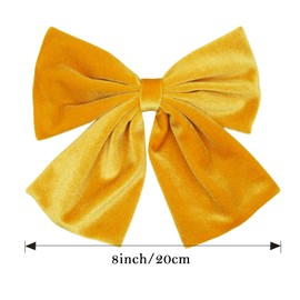 Large Hair Bow Clip, Velvet Bow Hair Clips, Elegant French Hair Clip, Bow Hair Accessories, Fabric Hair Accessories for Women, Wedding, Banquet, Daily, Lake Blue