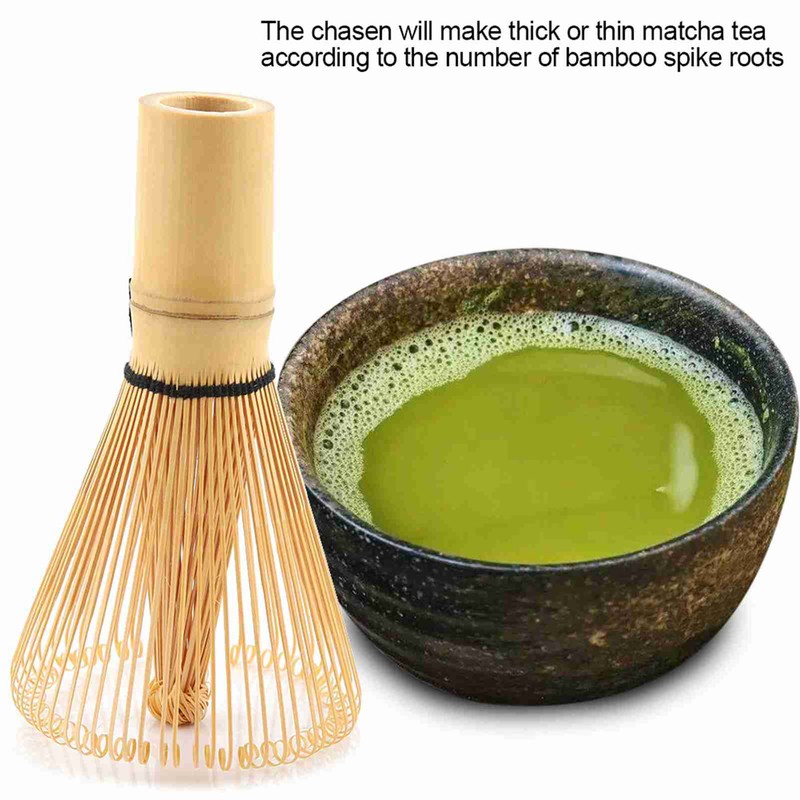 Natural Bamboo Tea Whisk Chasen Preparing Matcha Powder Brush Tool(64