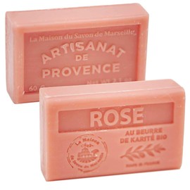 Savon de Marseille Rose Soap 60 g Each