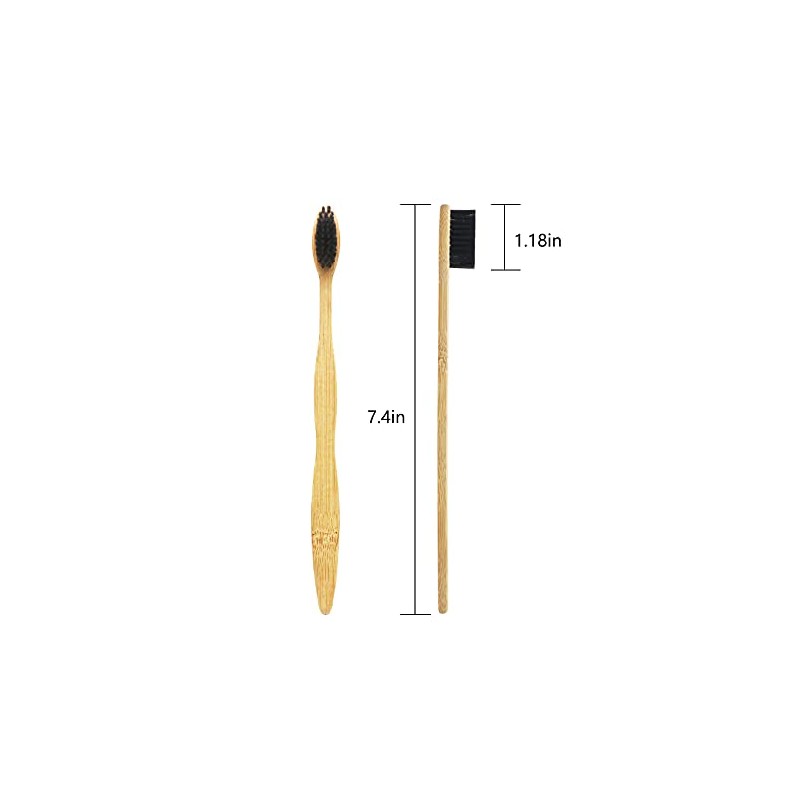 N-amboo Bamboo Toothbrush Prepasted Disposable Toothbrsuh Soft Bristles Prepasted Toothbrush,Disposable