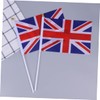 Tofficu Mini UK Flags 50pc Set of Britain Waving Flags