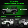 Unbranded For 2007-2018 Jeep Wrangler 2 Door JK Running Boards