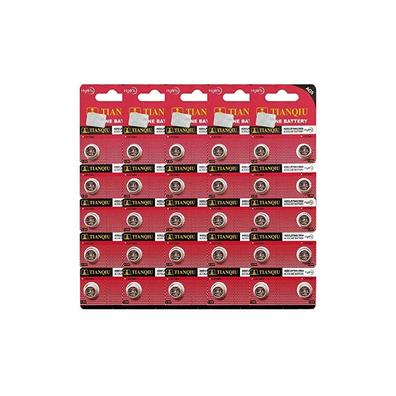Tianqiu 50 X Ag5 Lr754 393 Sr754Sw Alkaline Battery by