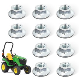 10mm M142955 Lock Nut Set for John Deere 2025R, 2027R, 2032R, 317 320 Skid Steer, 4210, 4310, 4410, CT322 Compact Track Loader, Gator HPX 4X2 Diesel, Gator HPX 4X2 Gas, Gator HPX 4X4 Diesel, 10PCS