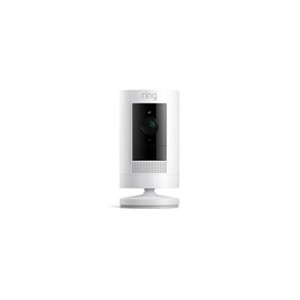 Cámara para exteriores Ring: Cámara resistente a la intemperie, video en vivo, visión nocturna a color, audio bidireccional, alertas de movimiento y c