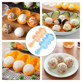 Rice Ball Mold, 2 PCS Mold Scoop Non-Stick DIY Shaper Rice Roll Shaker Ball Maker for Kids, Kitchen Cooking Tool