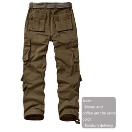 XNMAYA Cargo Pants for Women, Military Army Camo Combat Trousers,Work Camping Hiking Casual Pants with Pockets Brown US 12