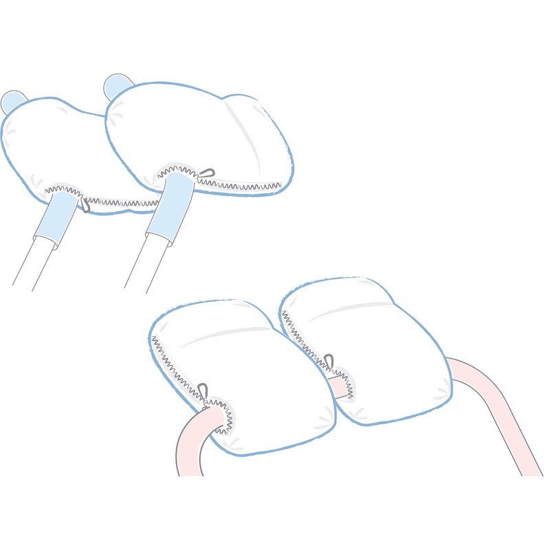 1 pair of hand warmers for prams made of soft