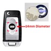 Glossy 3D Logo Car Sticker KeyFob Badge Shinny Button Emblem