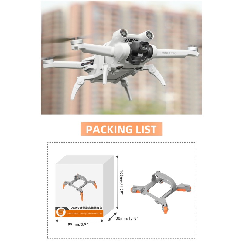 Landing Gear Leg Compatible for DJI Mini 3 Pro Foldable