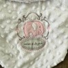 Blankets & Beyond Soft Snuggly Baby Swaddle White Minky Dot