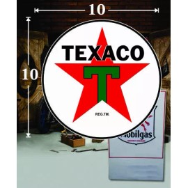 Orafol (1) 10" x 10" TEXACO Shield Gas Vinyl Decal Lubester Oil Pump Can Lubster