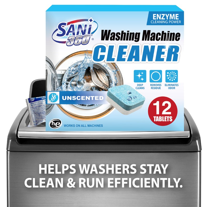 SANI 360° Washing Machine Cleaning tablets, 12 pack is Formulated