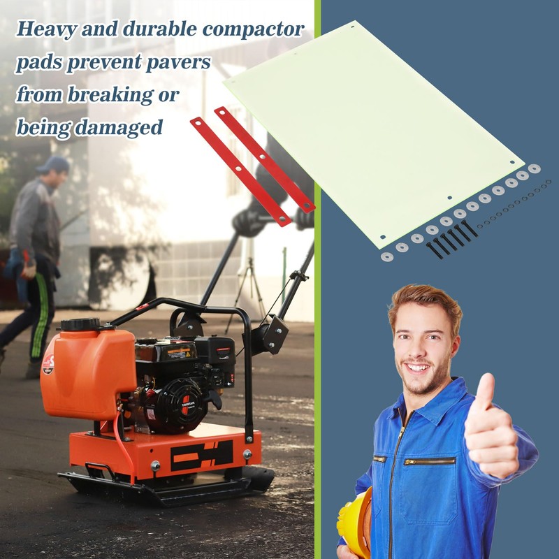 56035-047 Compactor Pad, Construction Zone Plate Compactor Pad, Pavers Plate