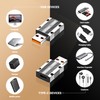 YIMATEECO 120 W Lightning Adapter USB-A to Type-C Adapter Grey