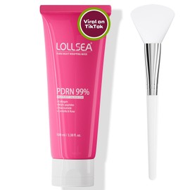 PDRN Collagen Wrapping Mask, Overnight Peel Off Face Mask, Salmon DNA, Niacinamide, Peptides, Centella for Skin Firming, Tone Evening & Dark Spot, Repairing, Soothing, 100ml/3.38 fl.oz.