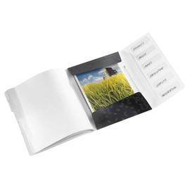 Leitz A4 file for up to 200 sheets, 6 compartments with tabs for organising the contents, elastic closure