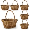Barydat 6 Pcs Easter Small Wicker Picnic Basket with Handle