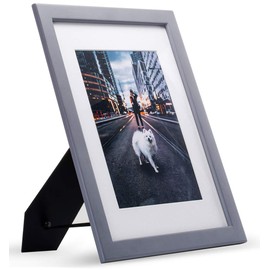 JD Concept 8.5x11 Gray Wood Picture Frame with Glass Front, Modern Design for 6x8 with Mat or 8.5 x 11 Without Mat, Document,Diploma,Certificate,Artwork,Prints or Photo