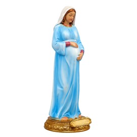 Expectant Mary Figure Expecting Mom Gift Renaissance Collection Figurine of Virgin Mary Pregnant of Baby Jesus Resin and Stone Religious Gift Pregnant Mary Statue Expectant Mother Virgin Mary Statue