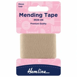 Hemline H698/WHT | White Iron-On Mending Tape | 38mmx100cm