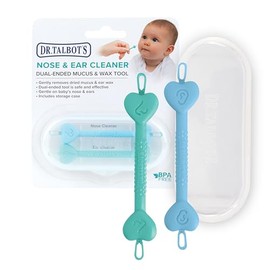 Dr. Talbot's Safe Ear Wax Removal Tool and Nose Cleaner for Baby - BPA-Free with Travel Case - 2-Pack - Boy