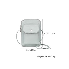 YONBEN nylon Crossbody Lanyard Mobile Phone Bag Stylish Accessory With Adjustable Strap (Nylon/Gray)