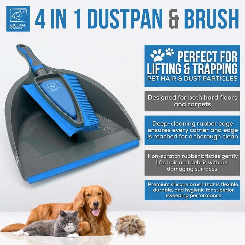 4 in 1 Dustpan and Brush Set - Clean all