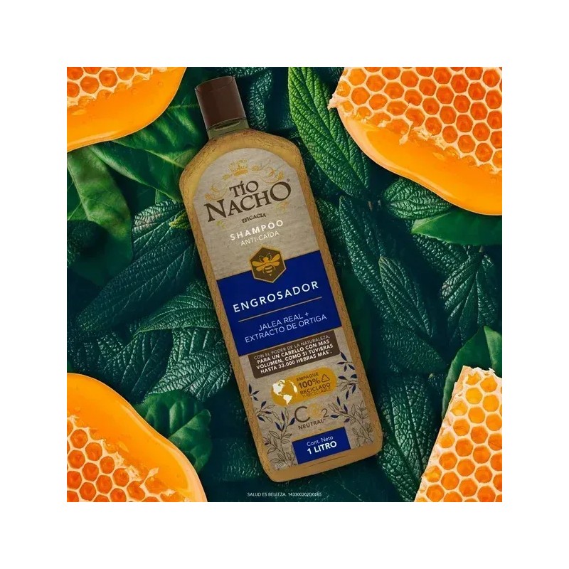Shampoo Tío Nacho Sistema Engrosador 1l Cabello Frágil