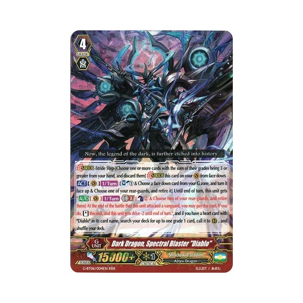 Cardfight!! Vanguard TCG - Dark Dragon, Spectral Blaster &quot;Diablo&quot; (G-BT06/004EN) - G Booster Set 6: Transcension of Blade and Blossom