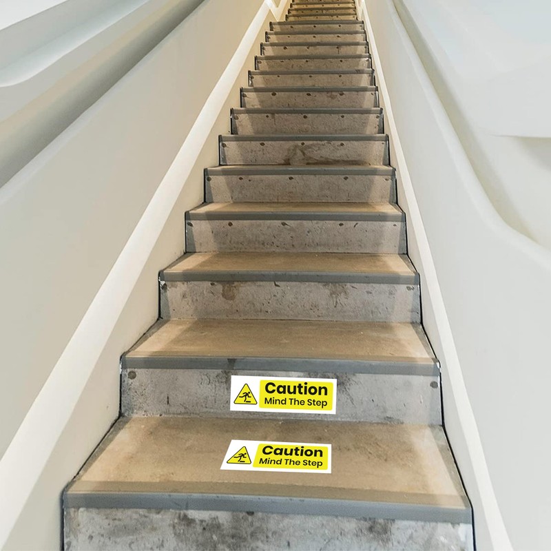 Stcky 5 x Caution Mind the Step Vinyl Stickers 150