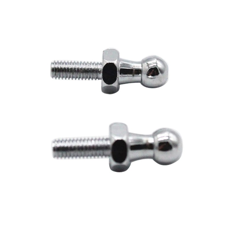 2 pcs10mm BALL STUD BOLT M6 thread Silver for gas