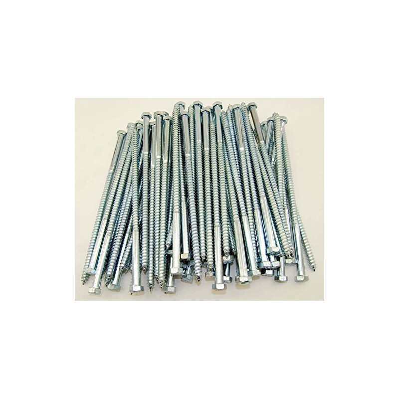 (45) Hex Head 3/8 x 10 Lag Bolts Zinc Plate
