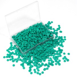 Hiswan 1000pcs Heishi Beads Lake Green Polymer Clay Beads for Jewelry Making Bracelets Necklace 6mm
