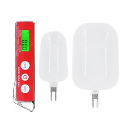 Digital Spoon Scale, 500G/0.1G, Portable Stainless Steel Dual Head LCD Measuring Cup with Clear Display for Baking, Cooking (Red)