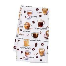 PLITI Coffee Kitchen Towel Barista Gift Coffee Lover Gift Coffee Drinker Gift Coffee Fan Gift Coffee Themed Hand Tea Towels (Coffee TWU)