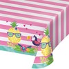 Creative Converting Pineapple and friends Tablecover, 102”, Multicolor