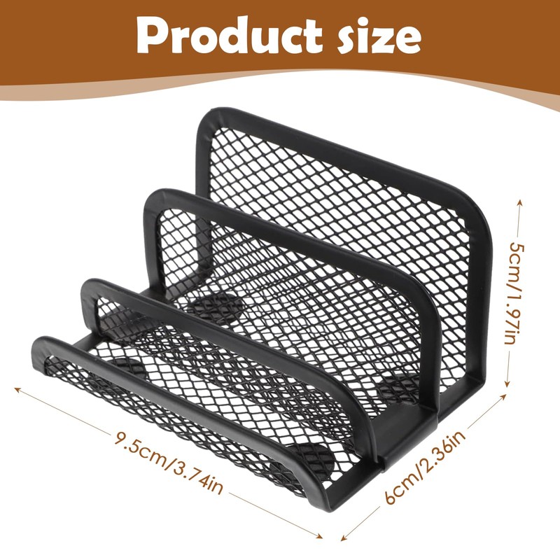 Chris.W Desktop Stacking Business Card File Holder/Stand from, 3-Tier, Metal