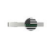 Thin Green Line Flag Silver Tie Clip Tie Bar Veteran