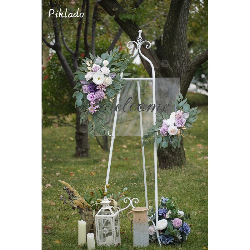 Piklado Faux Flower Swag Set of 2 for Wedding Welcome